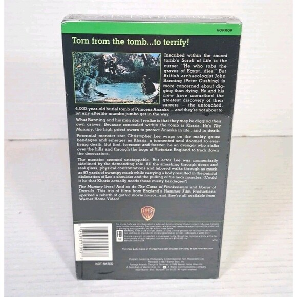 The Mummy (1959) VHS NEW Peter Cushing Christopher Lee Horror 1989 Halloween - Picture 2 of 6